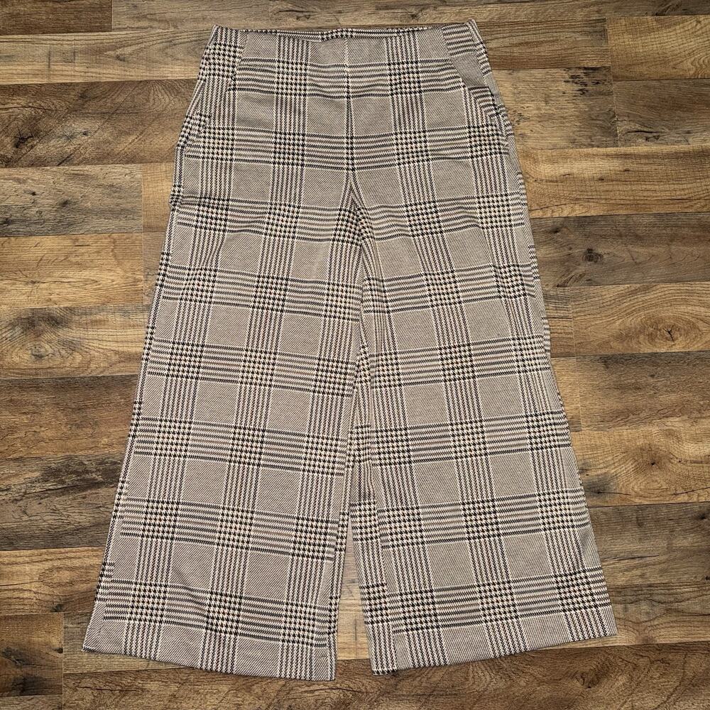 Jules & Leopold Wide Leg Stretch Pants Plaid Size Medium